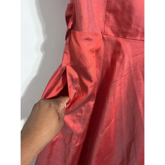 MAXMARA Shantung Wrap Dress Rust size Large*